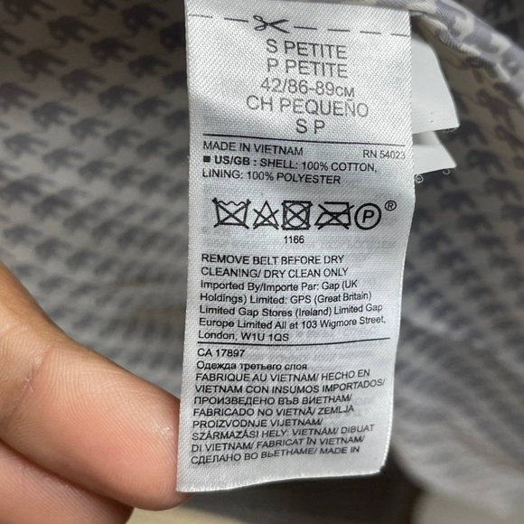 Trench Coat Classic Banana Republic Limonta Women's Sz SP Small Khaki 100 Cotton - Picture 10 of 11